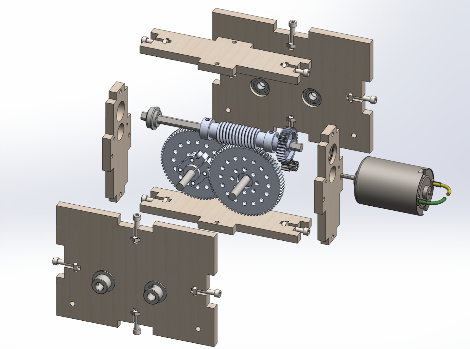 Gearbox exploded view