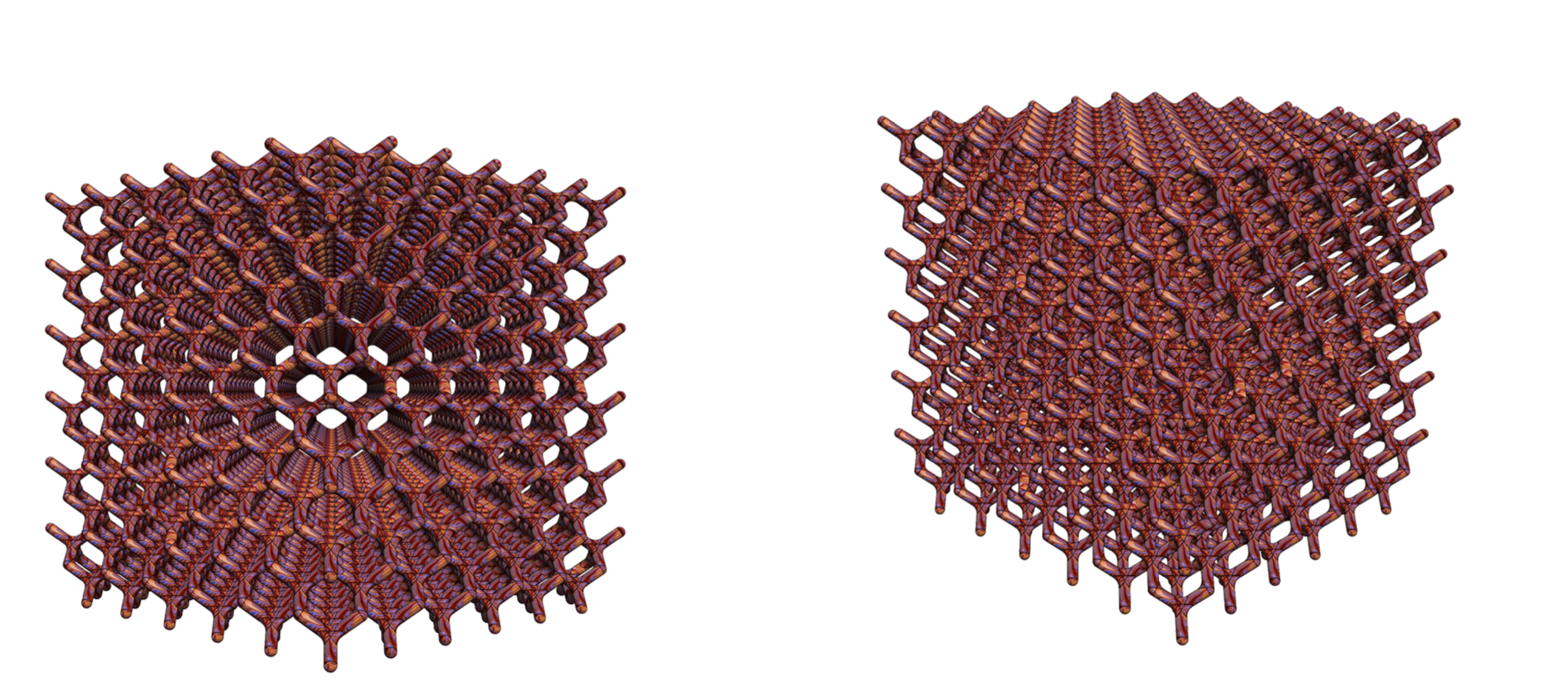 Diamond lattice structures