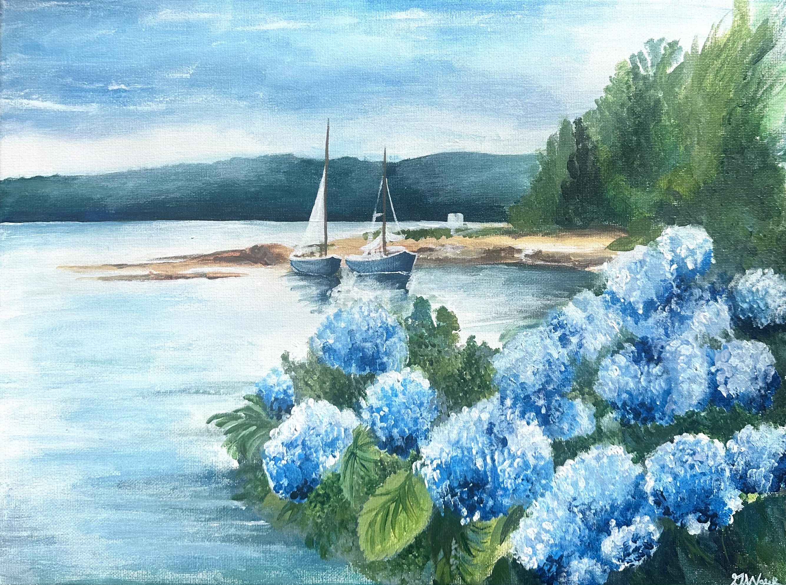 Hydrangeas by the Sea